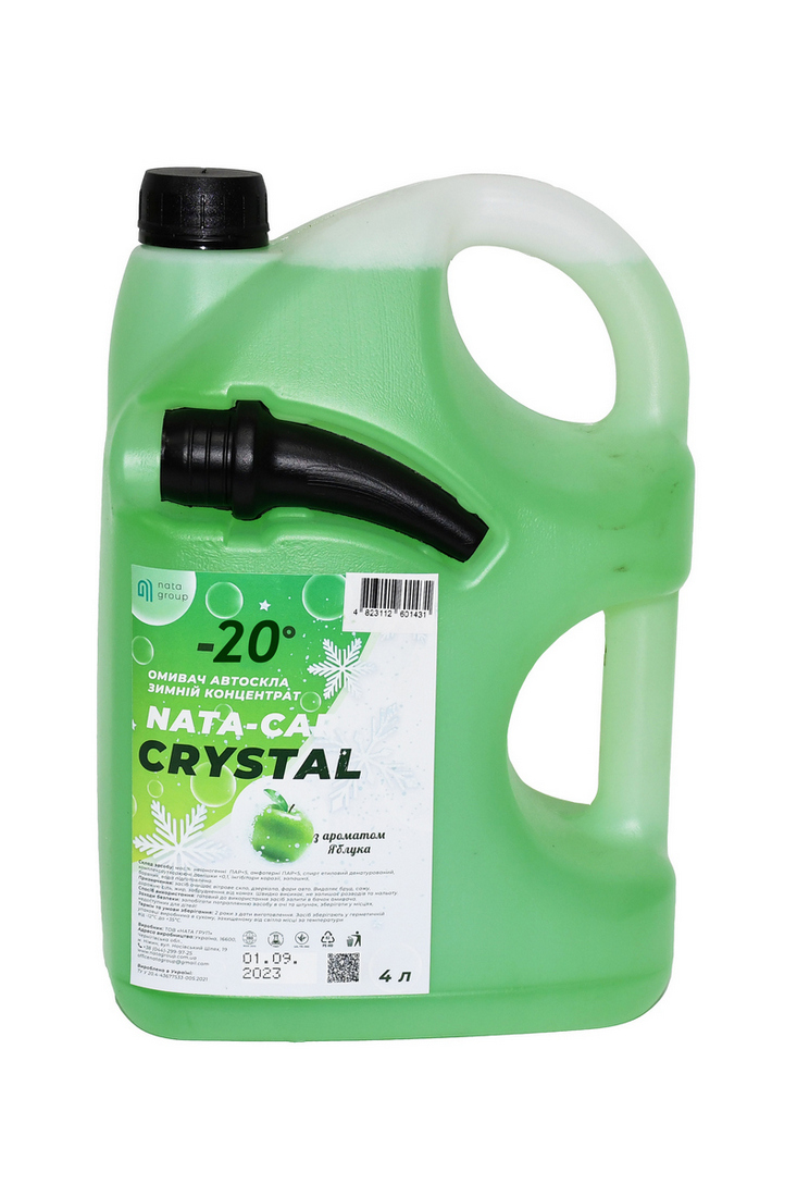«NATA-Car Crystal płyn do spryskiwaczy zimowy koncentrat do -20º» o zapachu jabłka, kanister 4 l